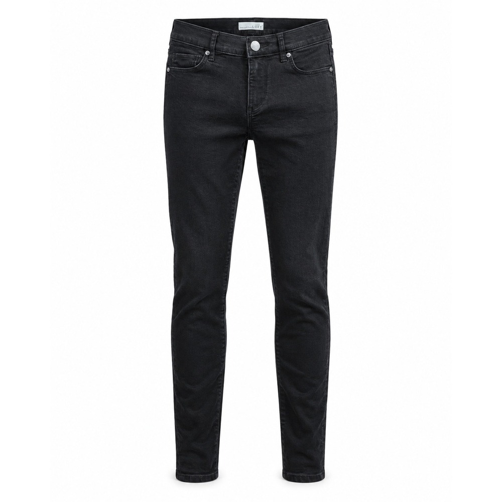Loft Modern Skinny Jeans Women 26/2 Black Mid Rise Stretch Denim 413637